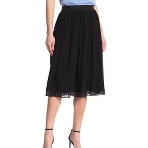 NAKED ZEBRA Emillie Pleaded Midi Skirt